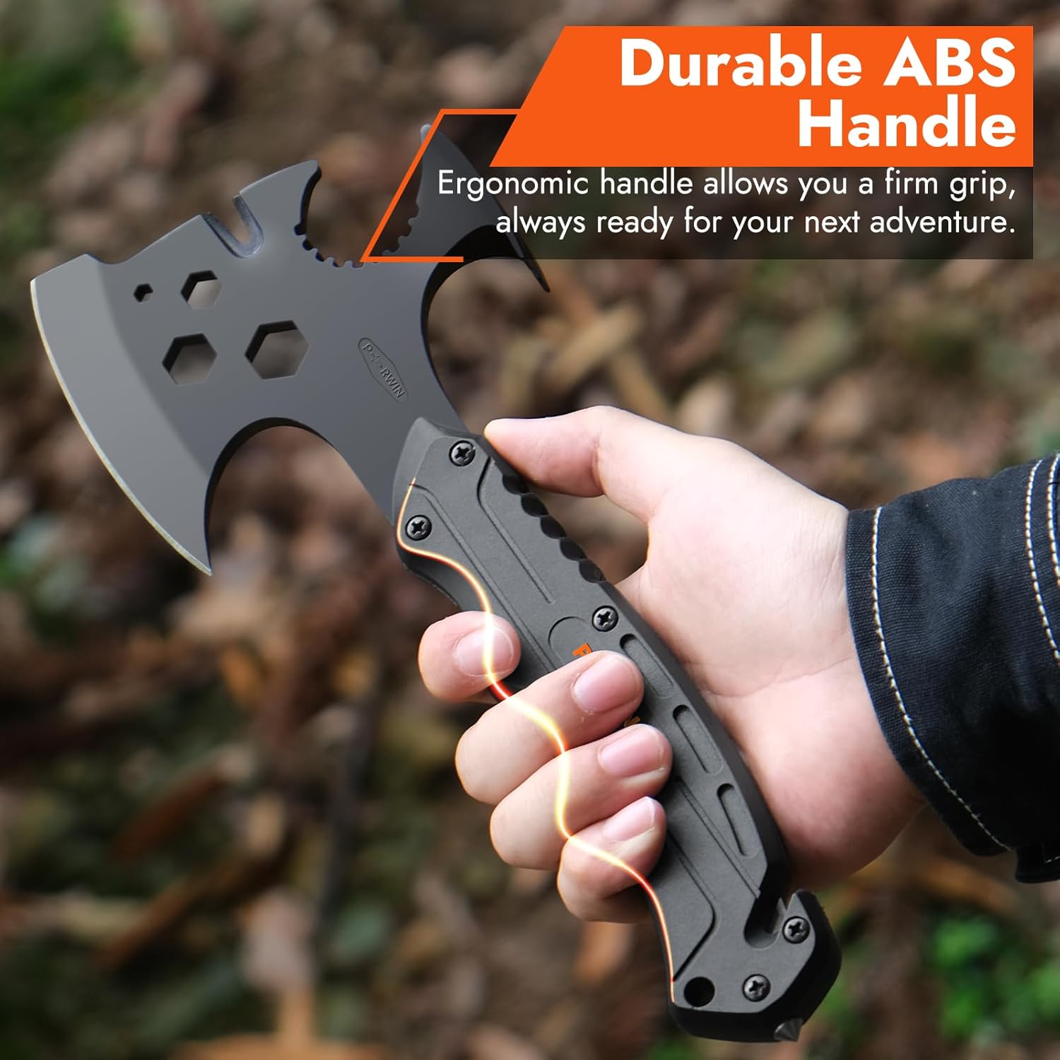 SnapHew by Perwin: Multi-Tool Survival Hatchet with Sheath for Camping & Wood Splitting